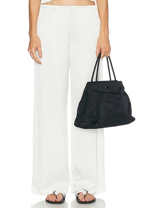 LESET Barb Wide Leg Pant in Optic White - White. Size XL (also in L, M, S, XS).