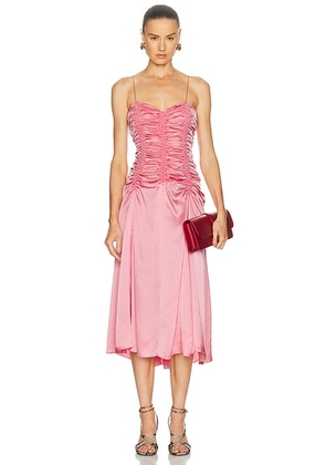 KHAITE Raina Dress in Azalea - Pink. Size S (also in L).