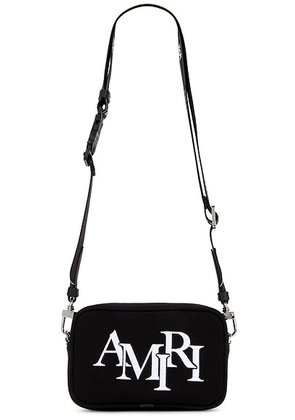 Amiri Staggered Camera Case in Black - Black. Size all.
