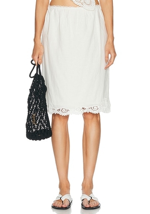 Posse Darya Skirt in Cream - Cream. Size XS (also in S, M, L).