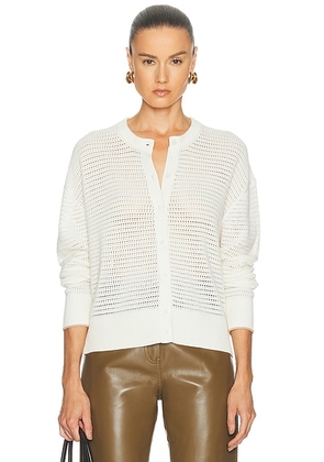 Varley Pembroke Knit Cardigan in Egret - White. Size S (also in XS, M, L).