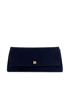 KHAITE Audrey Clutch in Midnight Navy - Navy. Size all.
