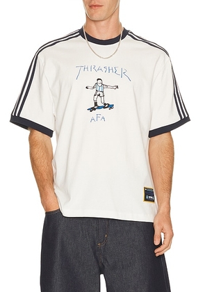 Adidas Originals x Thrasher Magazine x AFA Tee in Core White - White. Size L (also in S, M, XL/1X).