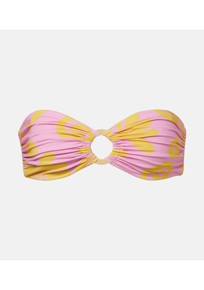 Cala de la Cruz Sandra printed bandeau bikini top