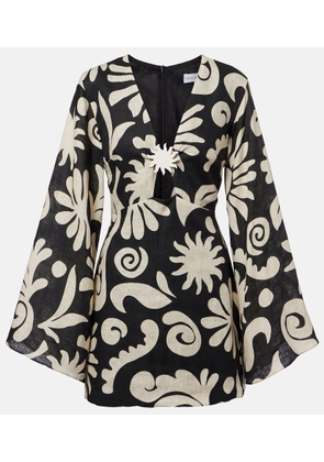 Cala de la Cruz Vera printed linen minidress
