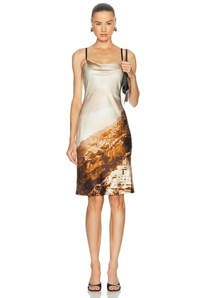 Staud Evangeline Silk Dress in Cliffside - Brown. Size 2 (also in 0, 4, 6, 8).