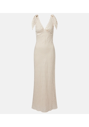 Faithfull Solana polka-dot linen maxi dress