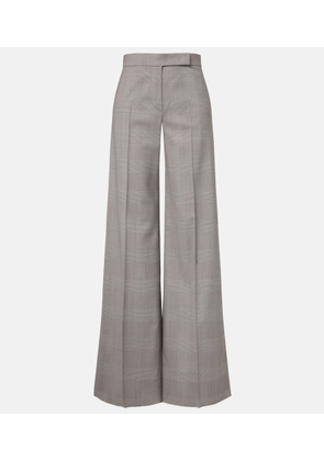 Max Mara Checked virgin wool wide-leg pants