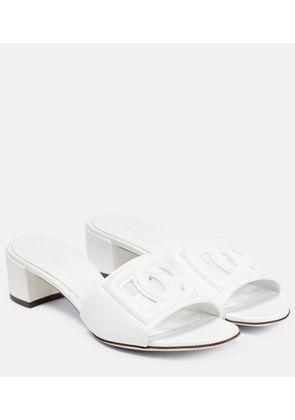 Dolce&Gabbana DG leather mules