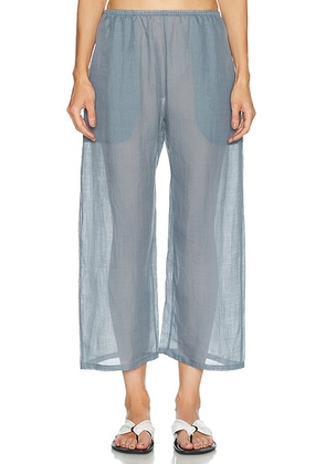 LESET Niko Crop Pocket Pant in Mist - Blue. Size L (also in XS, S, M, XL).