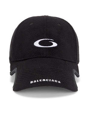 Balenciaga Fleece Cap in Black - Black. Size M (also in S, L).