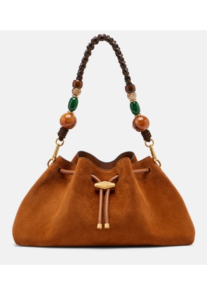 Jimmy Choo Bon Bon Medium beaded suede bucket bag