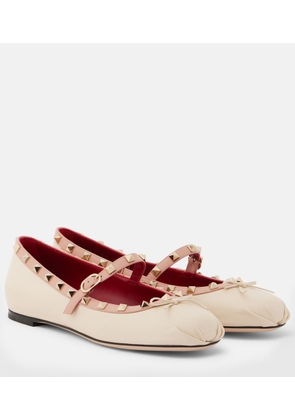 Valentino Garavani Rockstud leather Mary Jane flats