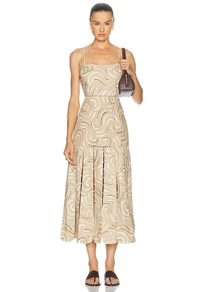 Alexis Bellisse Dress in Sand Wave - Beige. Size S (also in L, M, XS).