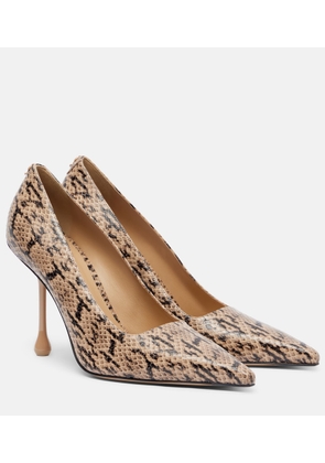 Jimmy Choo Ixia snake-effect leather pumps