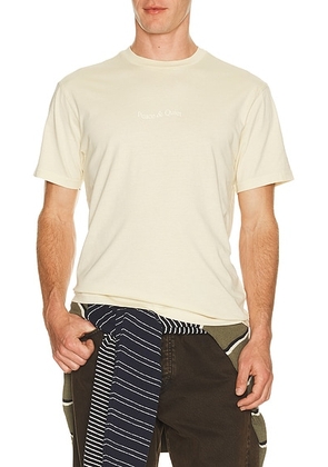 Museum of Peace and Quiet Wordmark T-Shirt in Bone - White. Size L (also in XS, S, M, XL/1X).