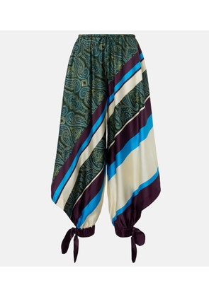 Alemais Joni printed silk twill balloon pants