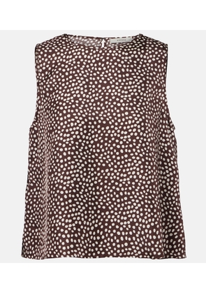 Asceno Sofia silk twill tank top