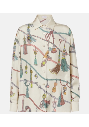 Versace Printed silk twill shirt