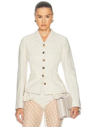 Dries Van Noten Belia Jacket in Ecru - Cream. Size 42 (also in 34, 36, 40).