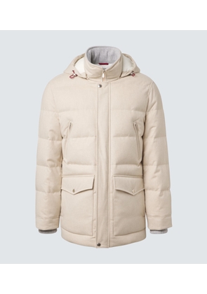 Brunello Cucinelli Wool flannel down parka