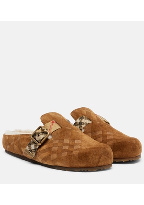 Burberry Urchin shearling-lined suede clogs