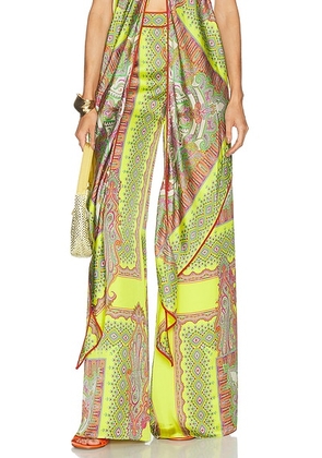 Alexis Triest Pant in Yellow Paisley - Yellow. Size S (also in XS, L).