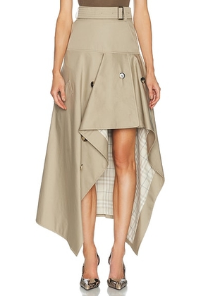 Burberry Heather Long Skirt in Saltmarsh Beige - Beige. Size 6 (also in 2, 4).