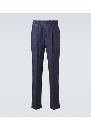 Dunhill Striped linen tapered pants