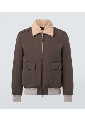 Brunello Cucinelli Shearling-trimmed blouson jacket