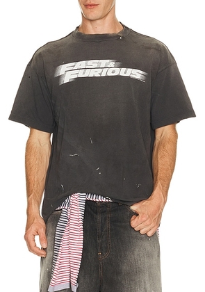 SAINT Mxxxxxx Fast Furious Ff Short Sleeve Tee in Black - Black. Size XL/1X (also in M, L).