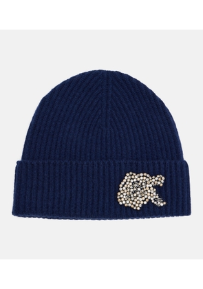 Erdem Embellished cashmere beanie
