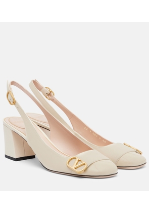 Valentino Garavani Veeside VLogo leather slingback pumps
