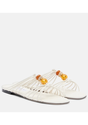 Jimmy Choo Lova beaded leather sandals