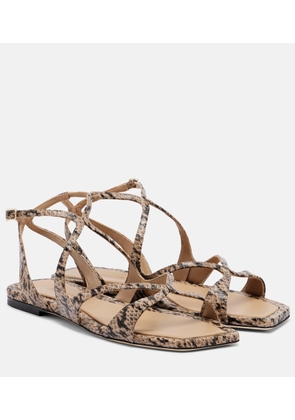 Jimmy Choo Ayla snake-effect leather sandals