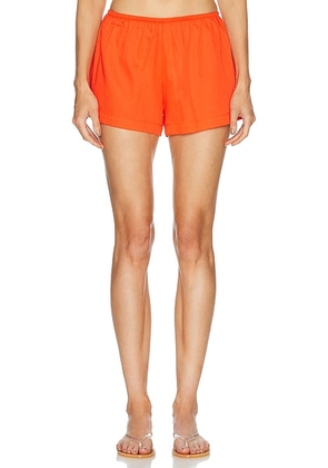 LESET Yoko Summer Short in Feu - Orange. Size S (also in XS, M, L).