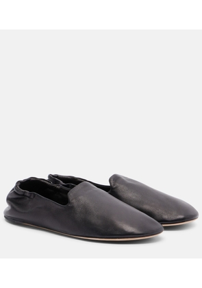 The Row Casa leather slippers