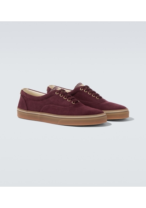 Brunello Cucinelli Leather-trimmed suede sneakers