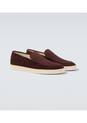 Brunello Cucinelli Chevron suede slip-on shoes