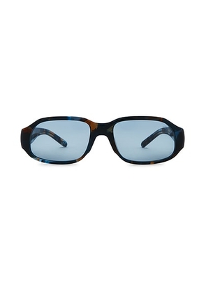 Diesel Rectangle Sunglasses in Blue - Blue. Size all.