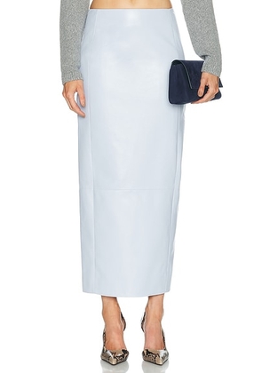 KHAITE Lyle Skirt in Sky Blue - Blue. Size 4 (also in 2, 6).