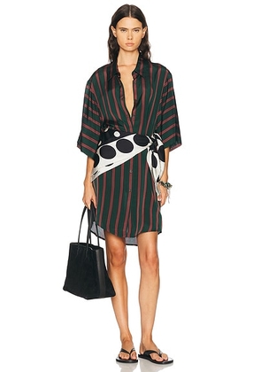 Dries Van Noten Drea Dress in Bottle - Multi. Size 36 (also in 38, 40).