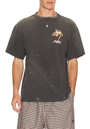 SAINT Mxxxxxx Skate Short Sleeve Tee in Black - Black. Size L (also in M, XL/1X).