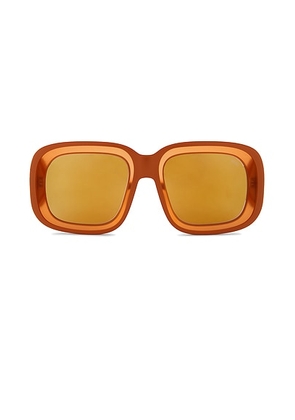 Diesel Square Sunglasses in Orange - Orange. Size all.
