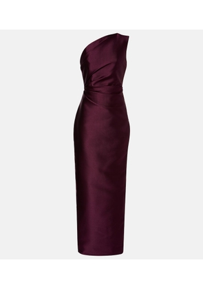 Solace London Kira draped satin gown
