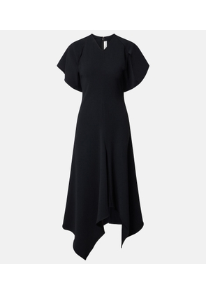 Victoria Beckham Asymmetric draped cady midi dress