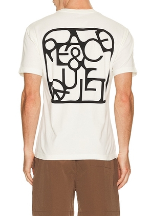 Museum of Peace and Quiet Scramble T-Shirt in White - White. Size XS (also in S, M, L, XL/1X).