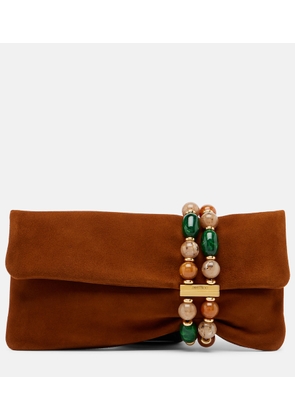 Jimmy Choo Zandra beaded suede clutch