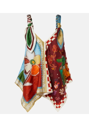 Alemais Mlak printed silk twill top