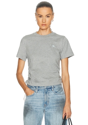 Burberry Tie Side T-Shirt in Pale Grey Melange - Grey. Size M (also in S, L).